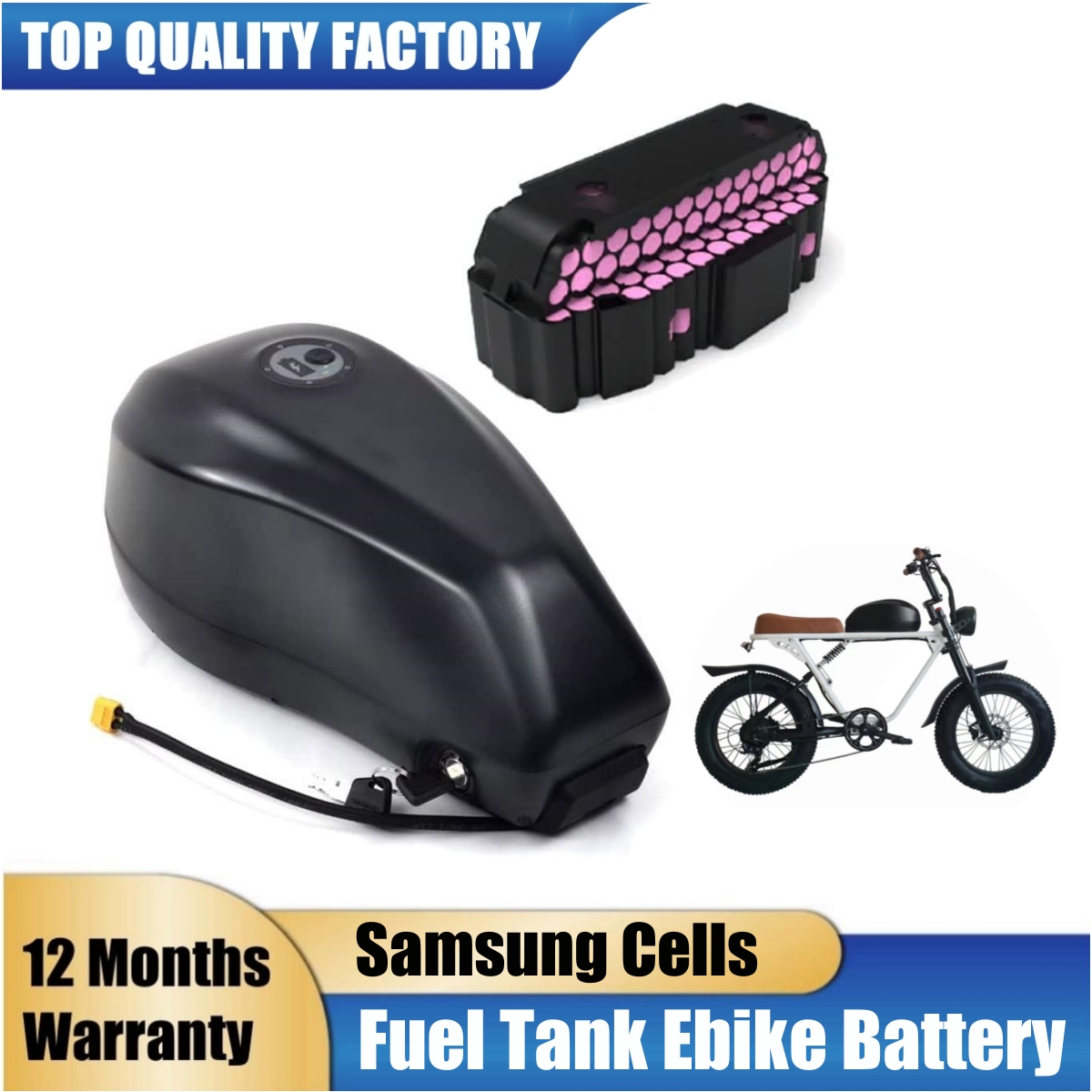 Electric Bicycle Battery 72V 30Ah - Bateria de Tanque de Combustível para