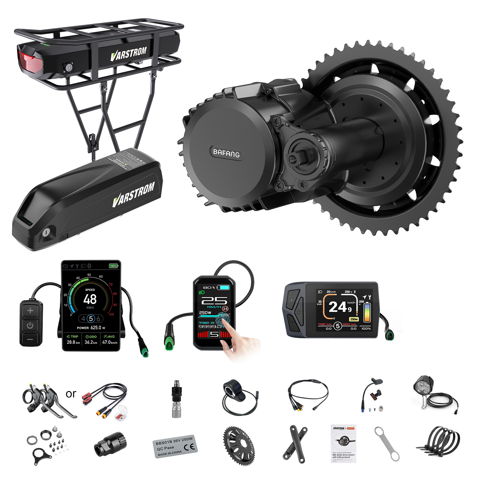 Mid Drive Motor Kit 52V 1000W - [Envio dos EUA] Kit de Motor