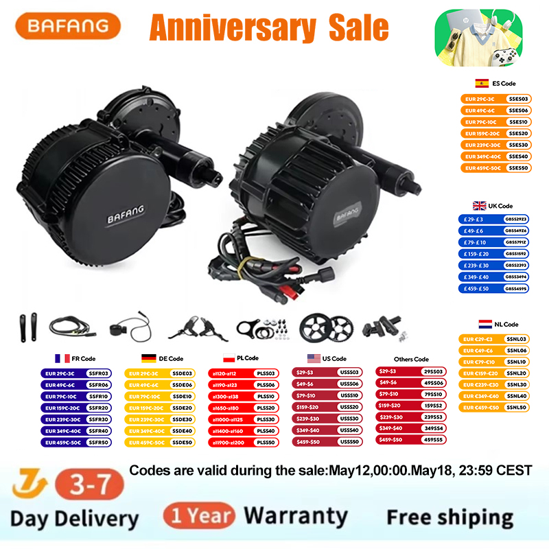 Bafang Bbshd 1000W Conversion Kit - Bafang bbshd 1000w 52v 48v 68mm