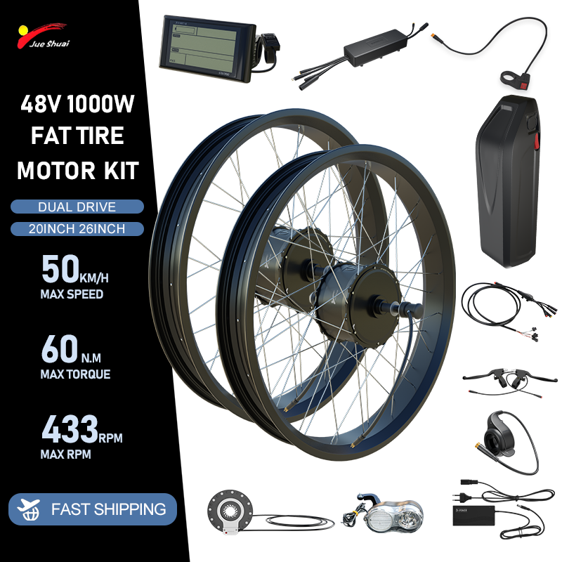 Fat Tire Ebike Conversion Kit 2000W - Kit de Conversão para Bicicleta Elétrica