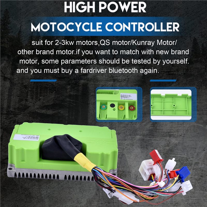 Sine Wave Controller 48V 72V 80A - Controlador de Onda Senoidal Fardriver 48V-72V