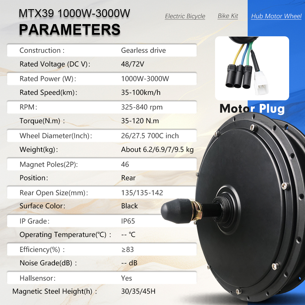 Kit de Conversão para Biciclet - 72V 5000W Hub Motor Kit avaliação e preço