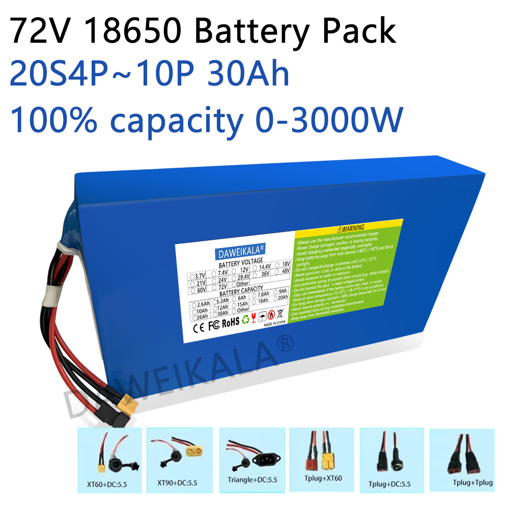 Novo pacote de bateria 72v 12a - Electric Bicycle Battery 72V 30Ah avaliação e preço