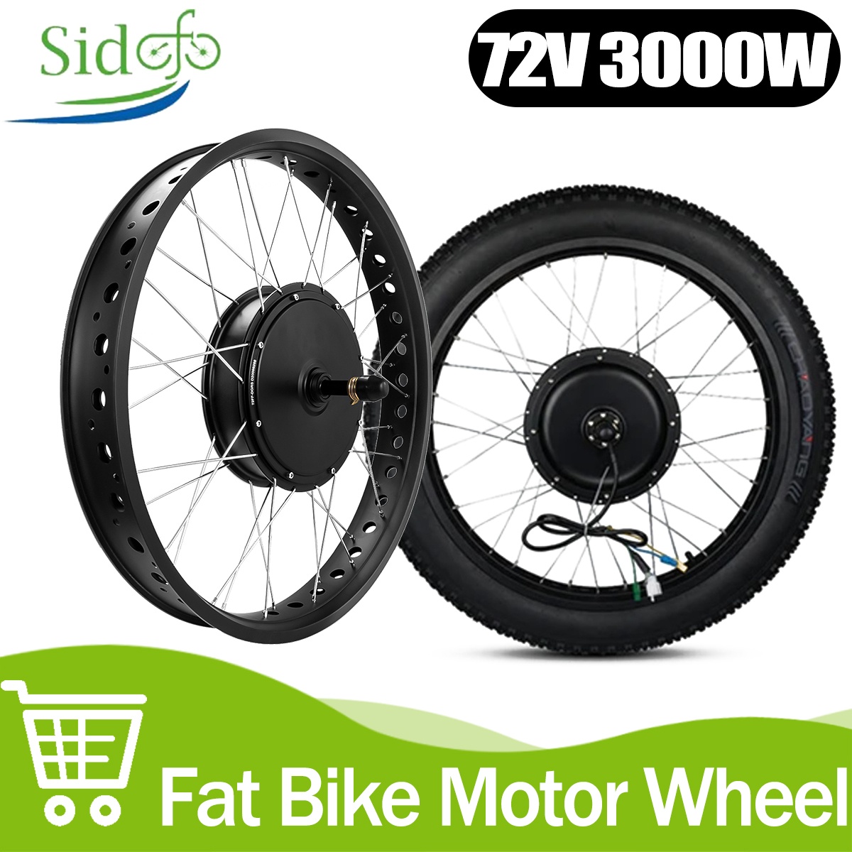 Motor de cubo sem engrenagem s - 72V 5000W Hub Motor Kit avaliação e preço