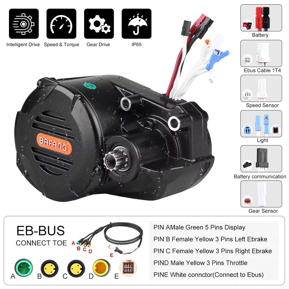 Bafang M620 G510 48V 52V 1000W - Mid Drive Motor Kit 52V 1000W avaliação e preço