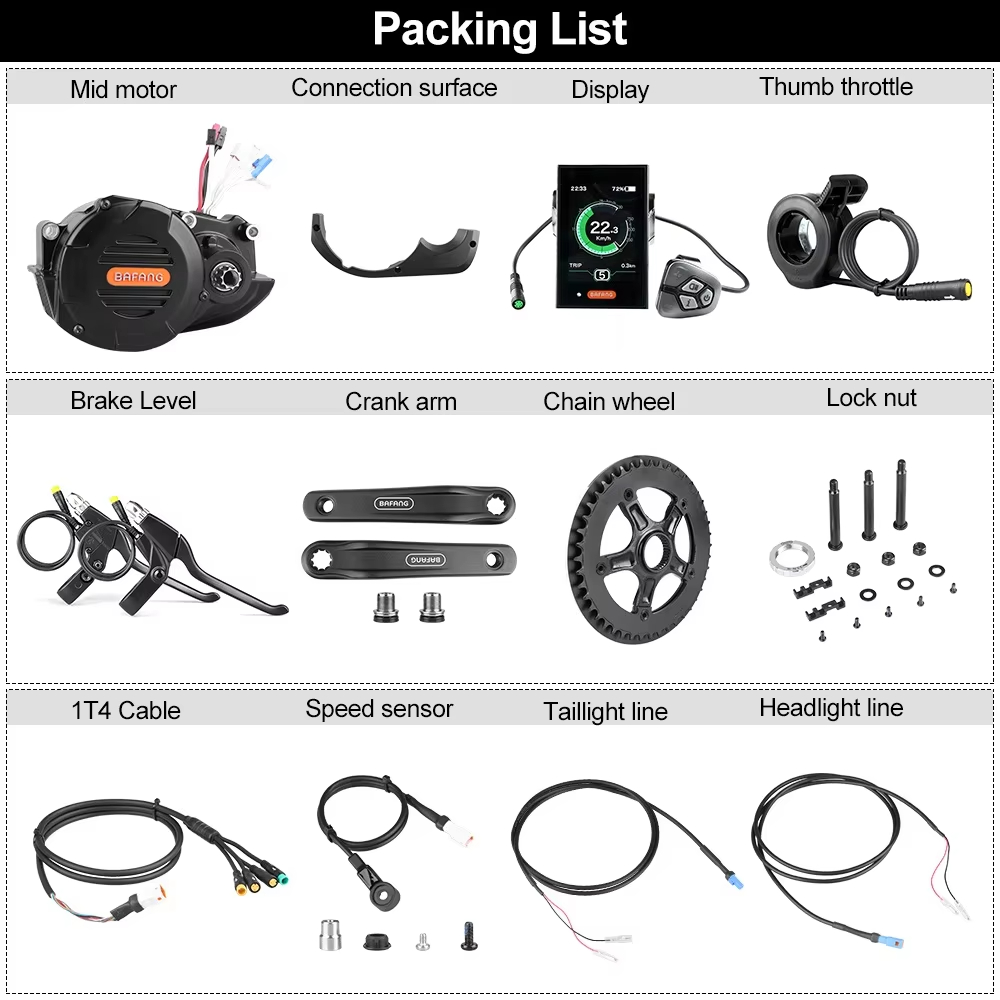 Bafang M620 G510 48V 52V 1000W - Mid Drive Motor Kit 52V 1000W avaliação e preço