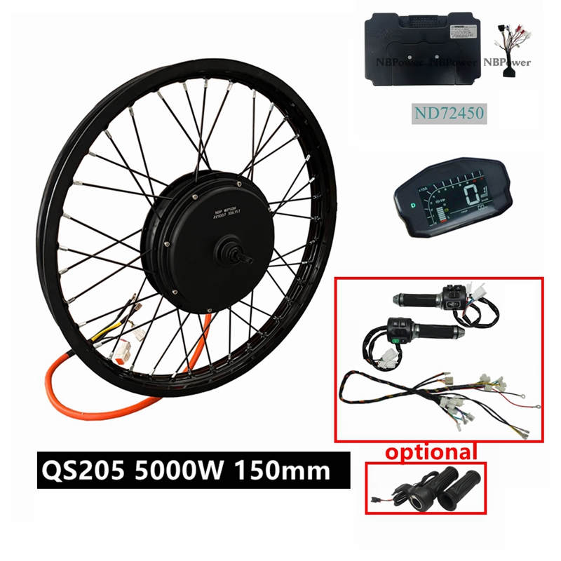 Kit de Bicicleta Elétrica NBpo - 72V 5000W Hub Motor Kit avaliação e preço