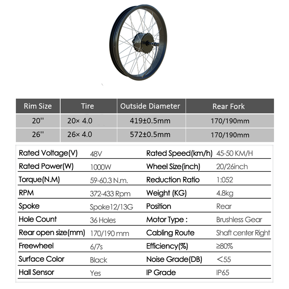 Kit de Conversão para Biciclet - Fat Tire Ebike Conversion Kit 2000W avaliação e preço