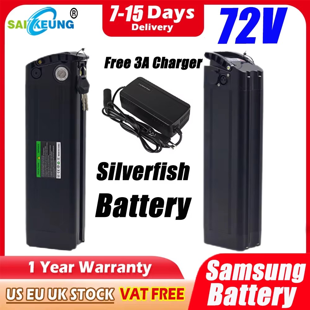 Bicicleta elétrica 72V SilverF - Electric Bicycle Battery 72V 30Ah avaliação e preço