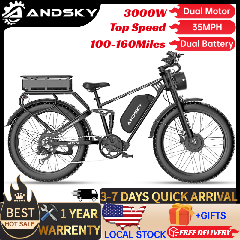 Bicicleta Elétrica ANDSKY Apex - Mid Drive Motor Kit 52V 1000W avaliação e preço
