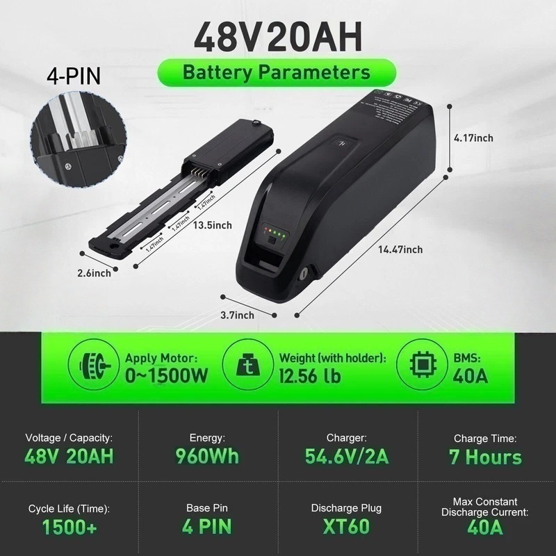 Bateria Hailong para E-Bike 36 - Ebike Battery 48V 20Ah Hailong avaliação e preço